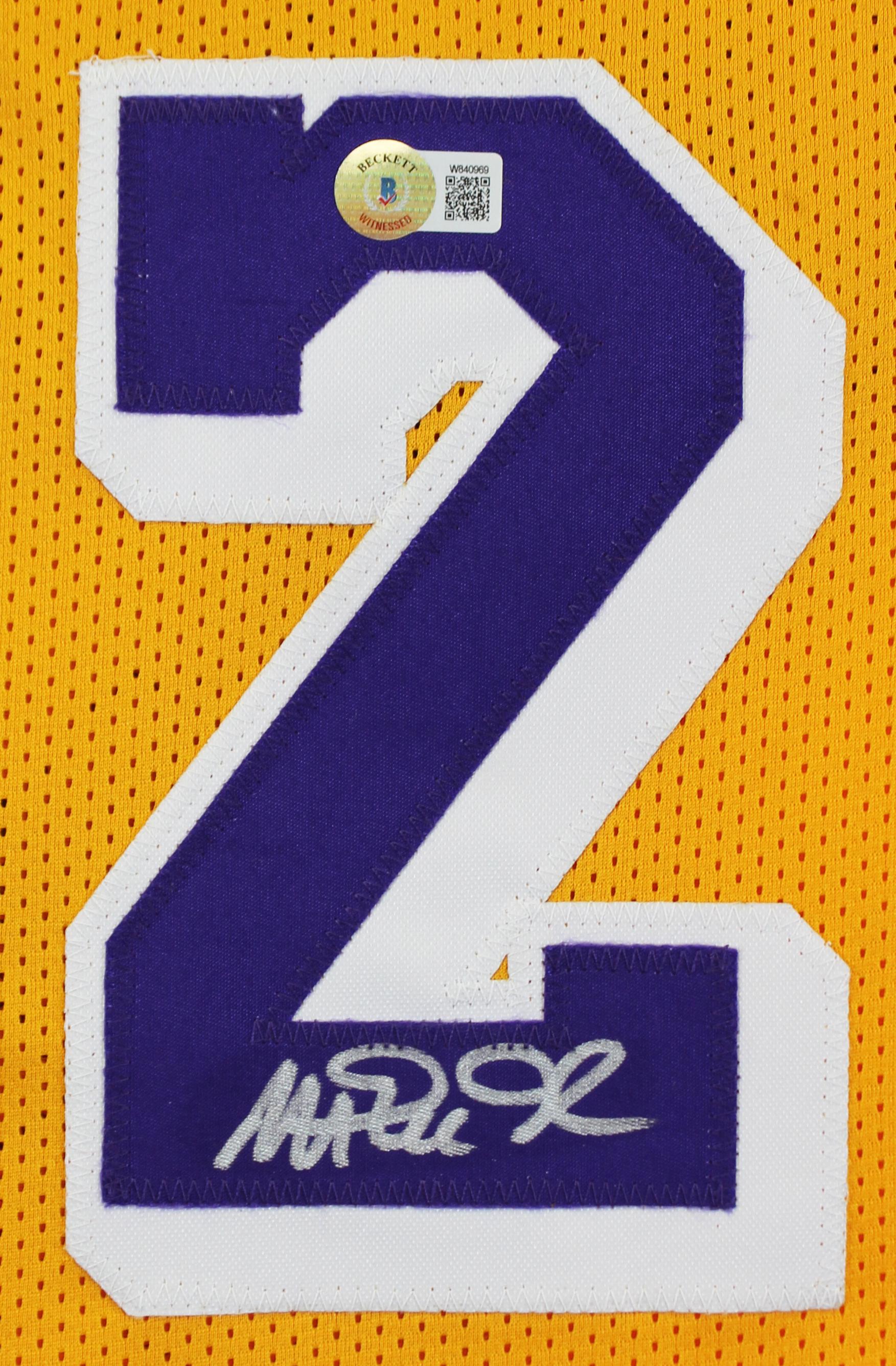Magic Johnson signed Los Angeles Lakers Jersey