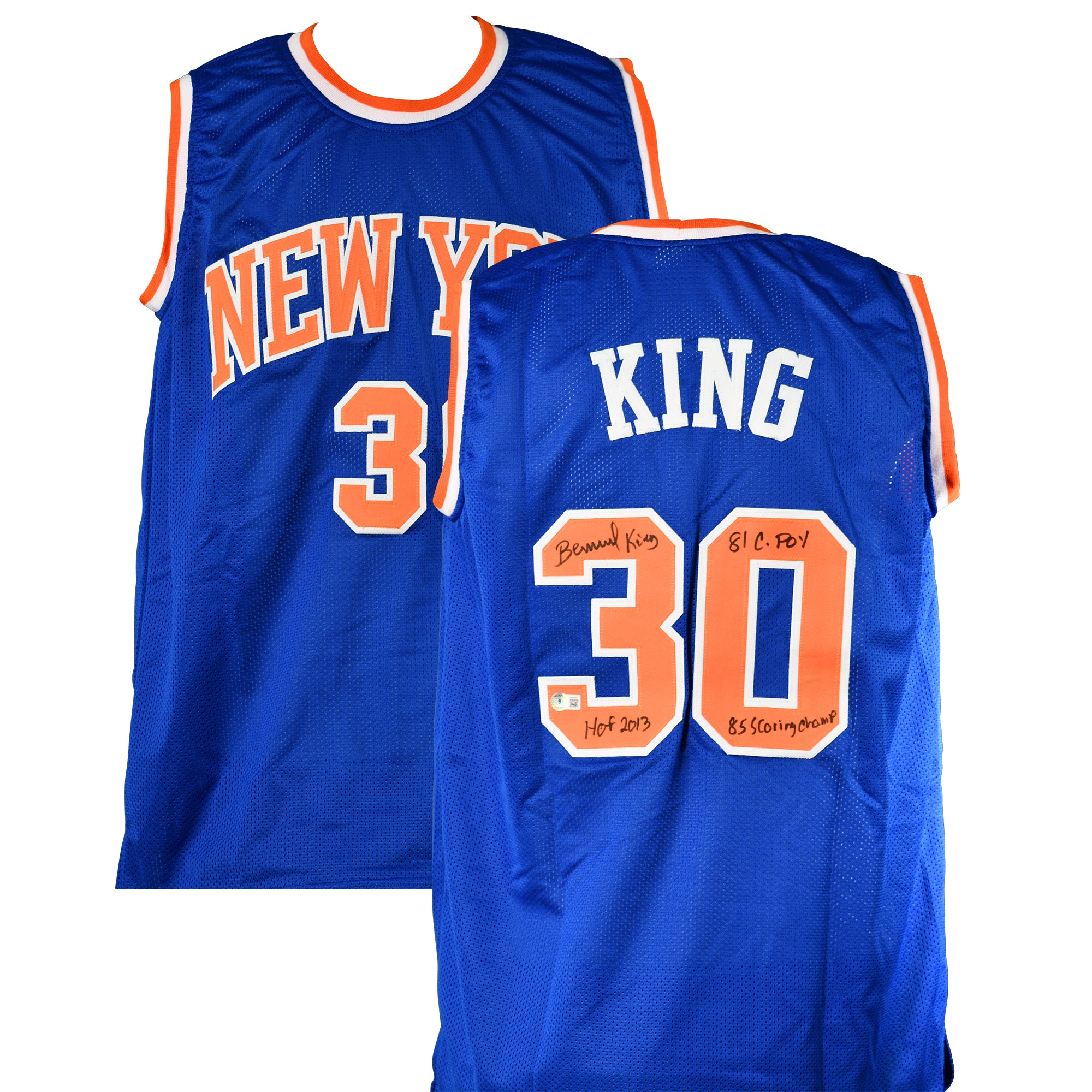 Bernard King Signed New York Knicks Jersey with Triple Inscription