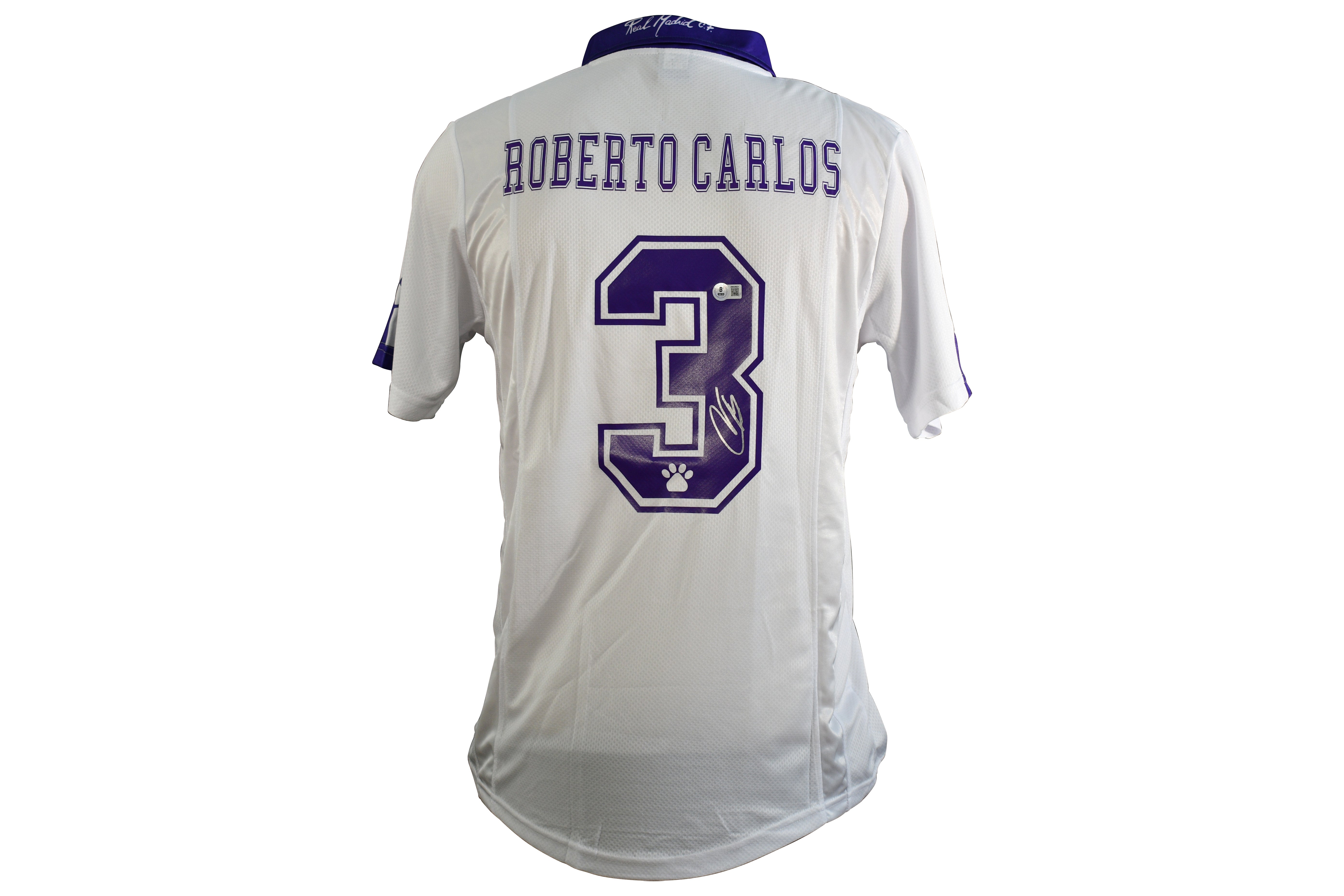 Maillot du Real Madrid signé par Roberto Carlos