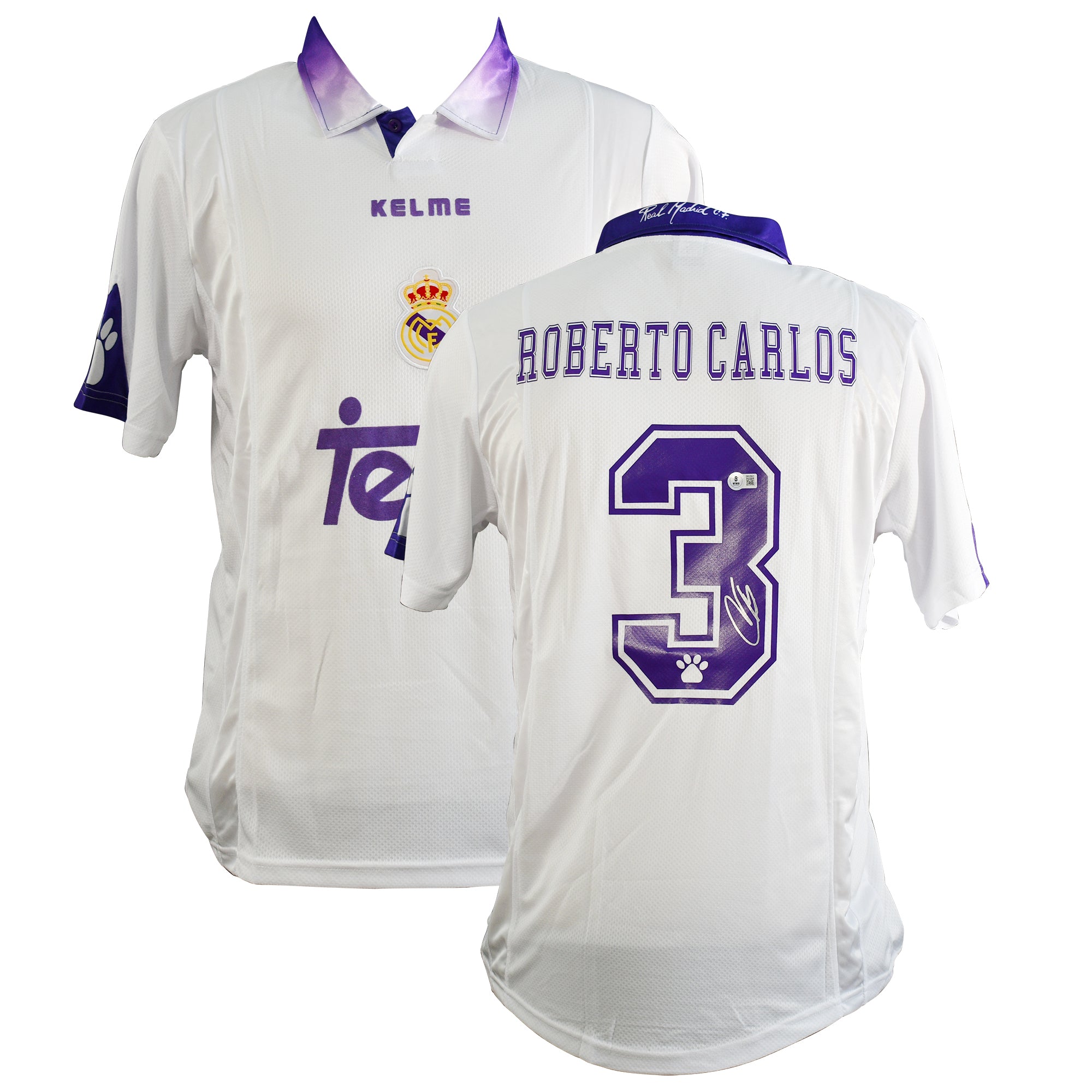Maillot du Real Madrid signé par Roberto Carlos