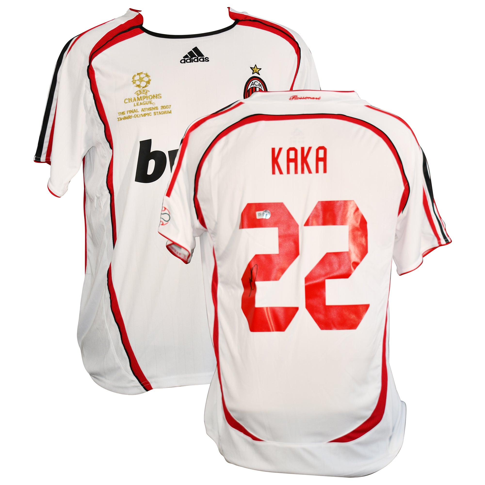 Kaka MILAN AC  Signed Adidas Authentic Jersey UCL Final 2007