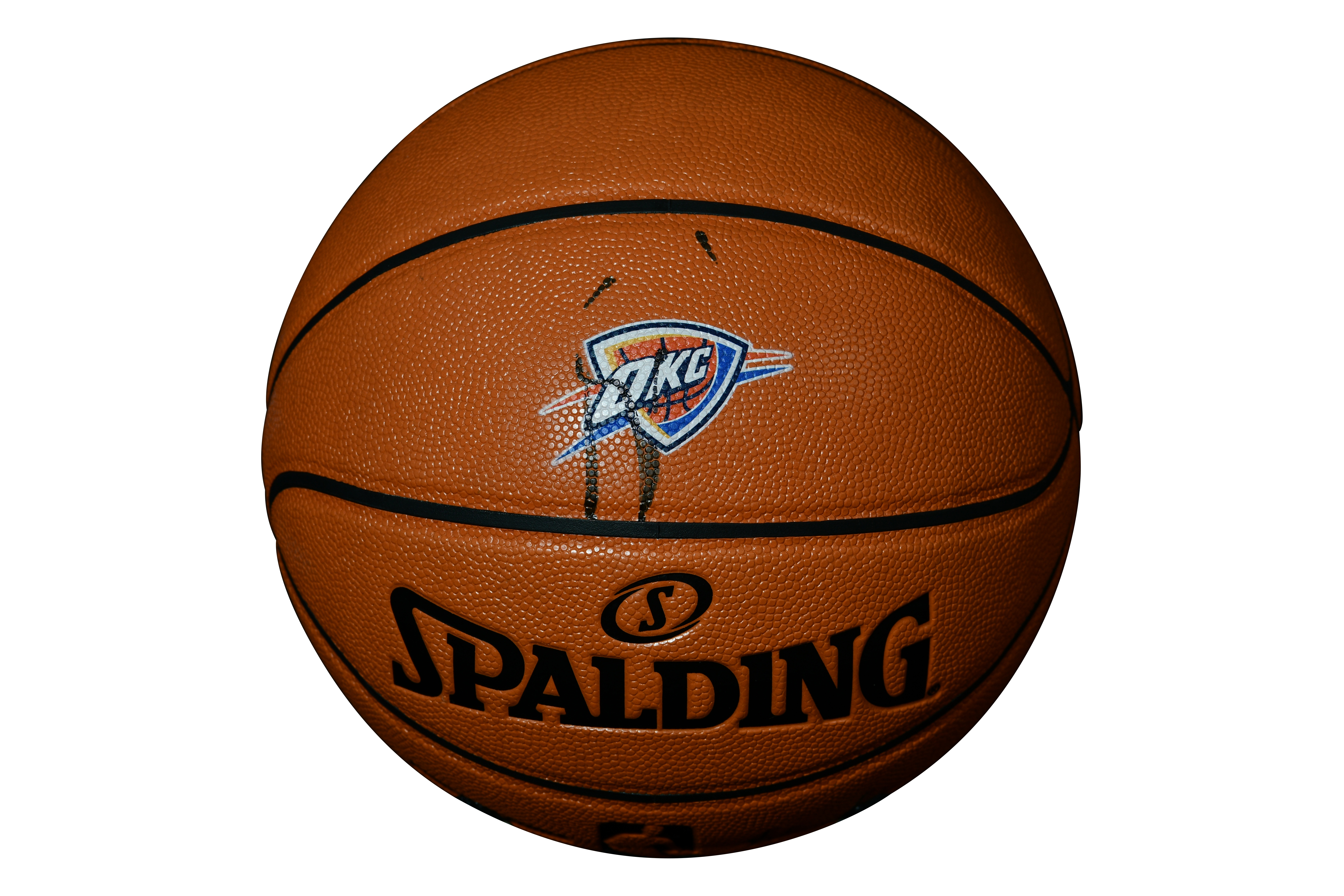 SHAI GILGEOUS-ALEXANDER SIGNED THUNDER LOGO BASKETBALL