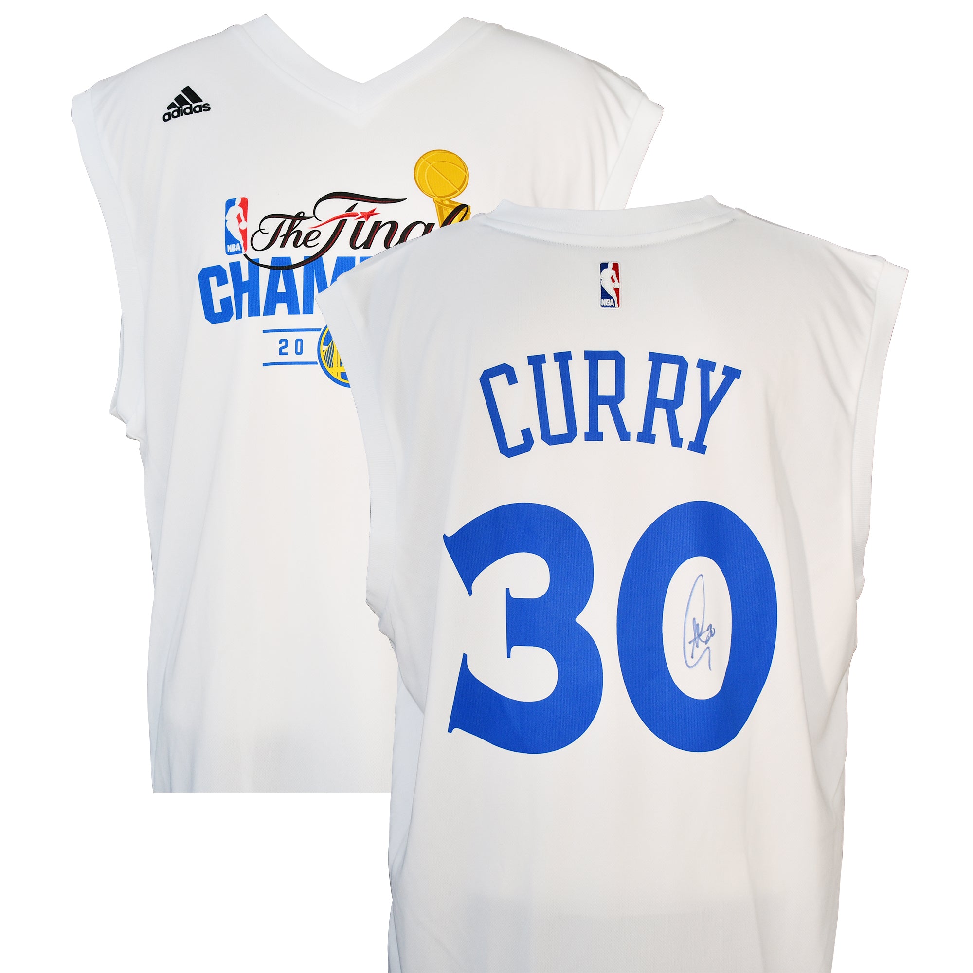 Stephen Curry Signed Warriors 2017 Champions Adidas Jersey