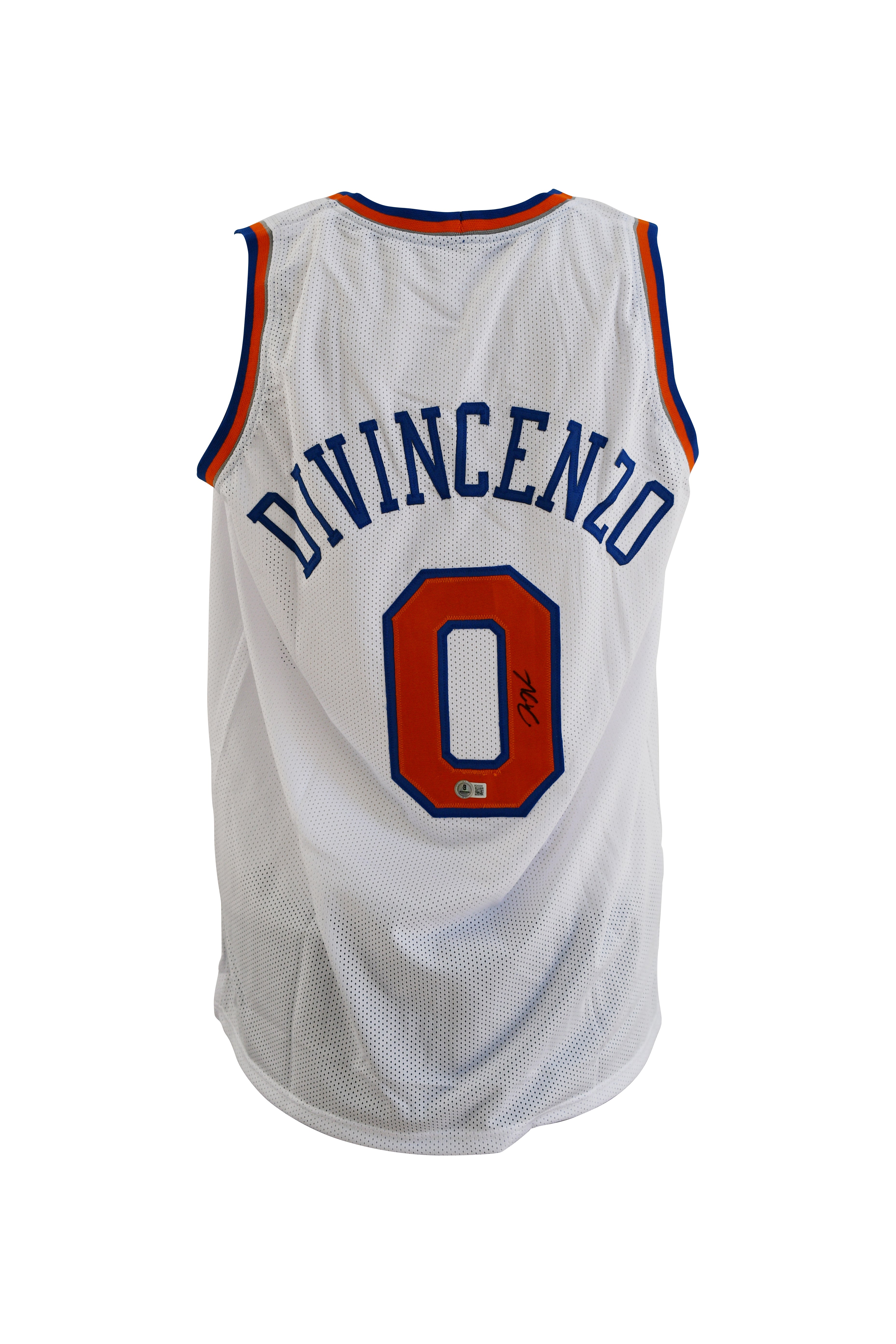 Donte DiVincenzo Signed New York Knicks  White Jersey